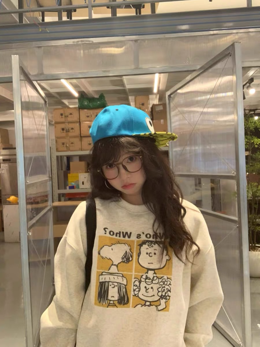 韩代四宫格史努比 whos who圆领卫衣